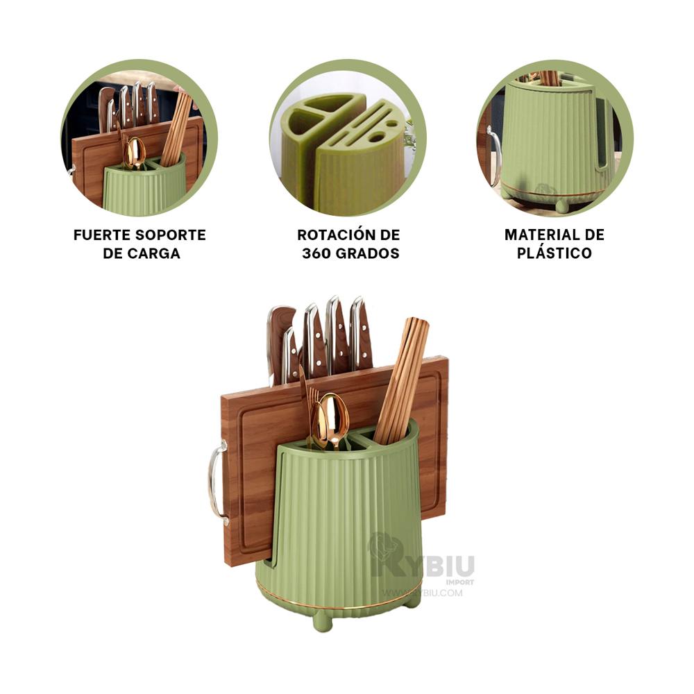 Base Giratoria para Cuchillos Verde Claro Y+Regalo Stickers