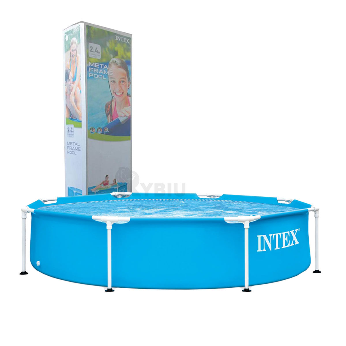 Pileta Recreativa en Tono Azul Y+Regalo Ligas para Peinar