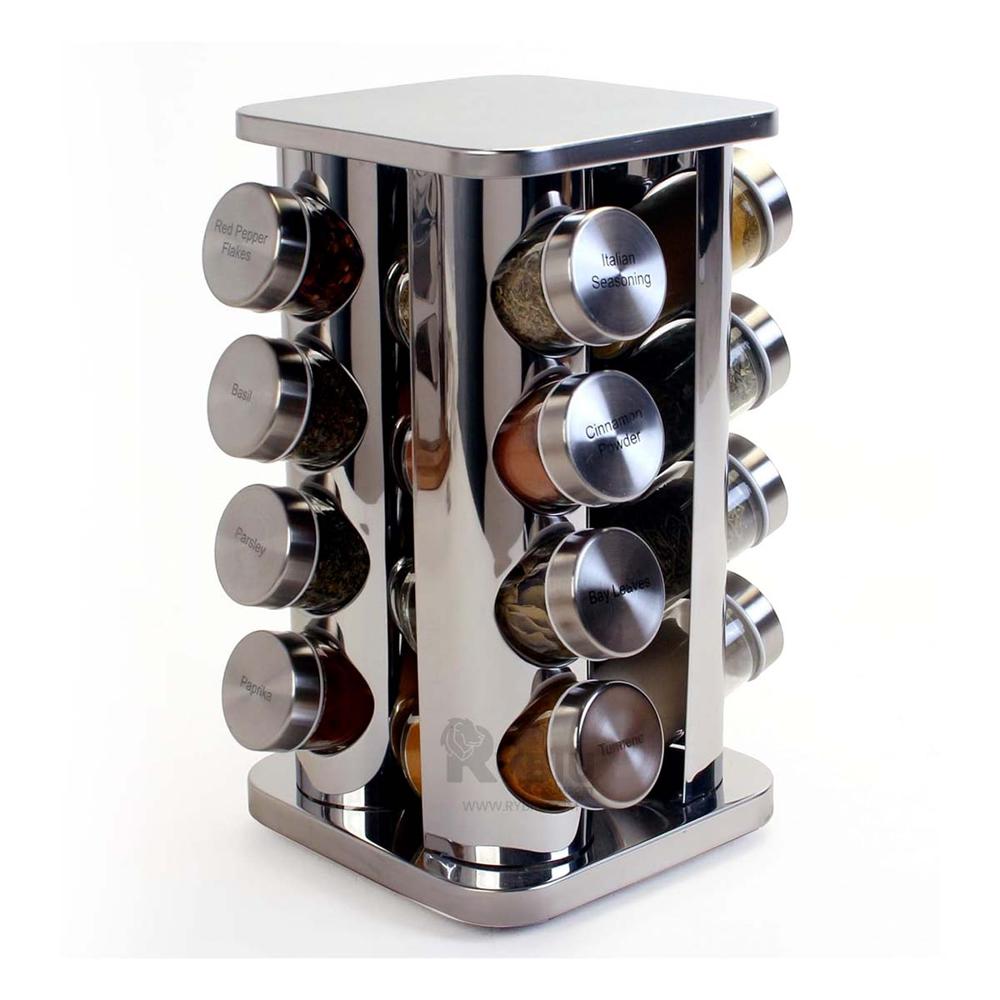 Organizador de Especias Compacto Cuadrado Y+Gift Stickers