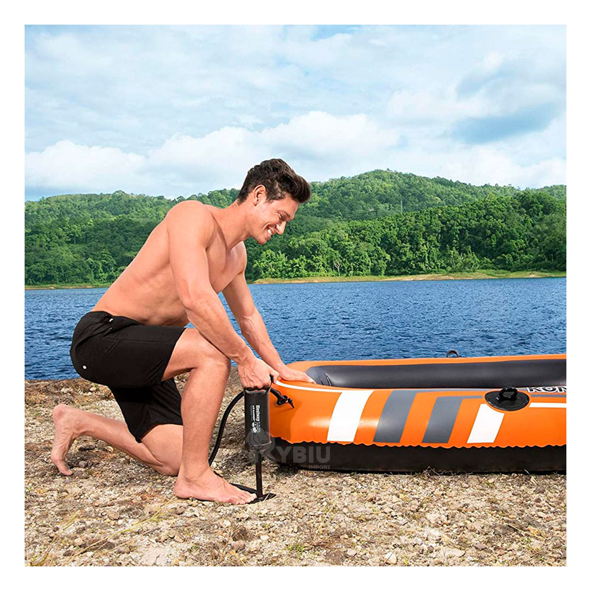 Inflador de Mano Multifuncional Util Negro Y+Regalo Agendita