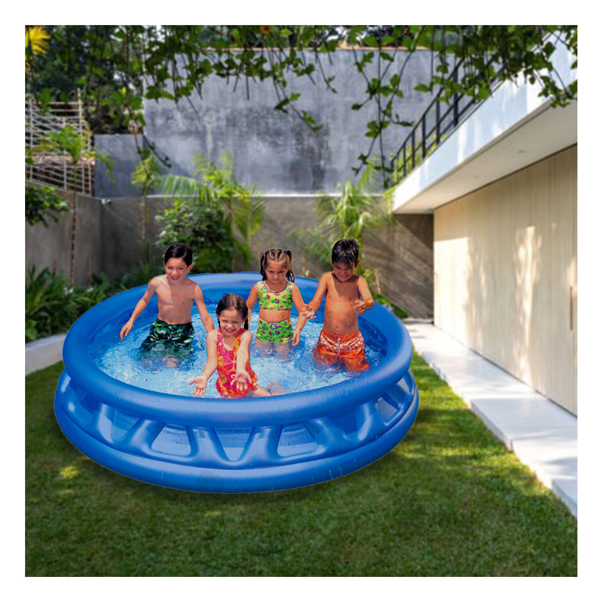 Piscina Grande en Larga de Color Celeste Y+Regalo Agendita