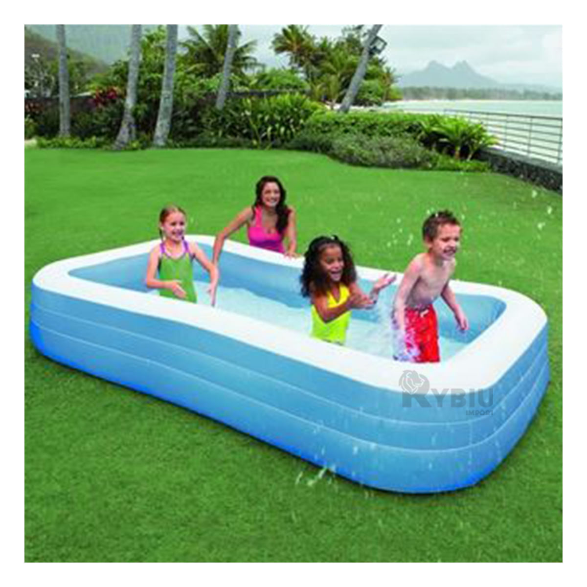 Piscina Grande en Larga en Celeste Y+Regalo Agendita