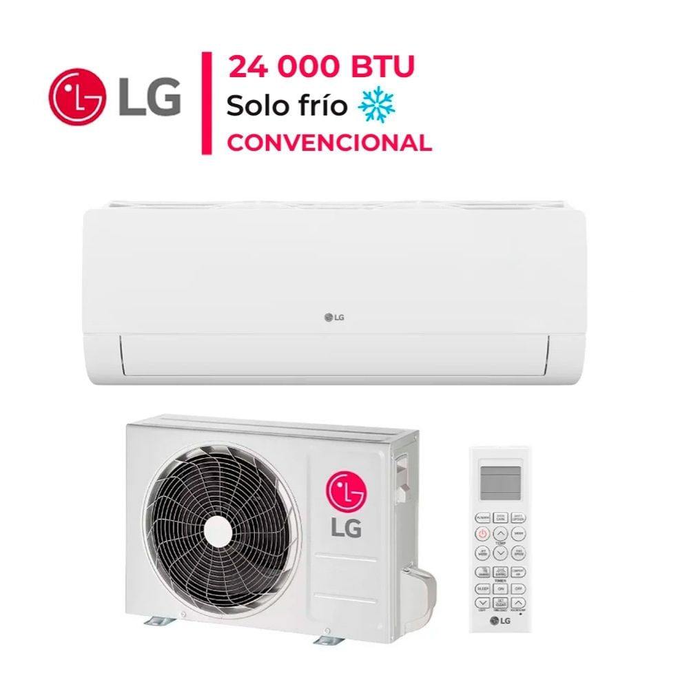 Aire Acondicionado LG Split De 24,000 BTU/H Convencional Frío Solo