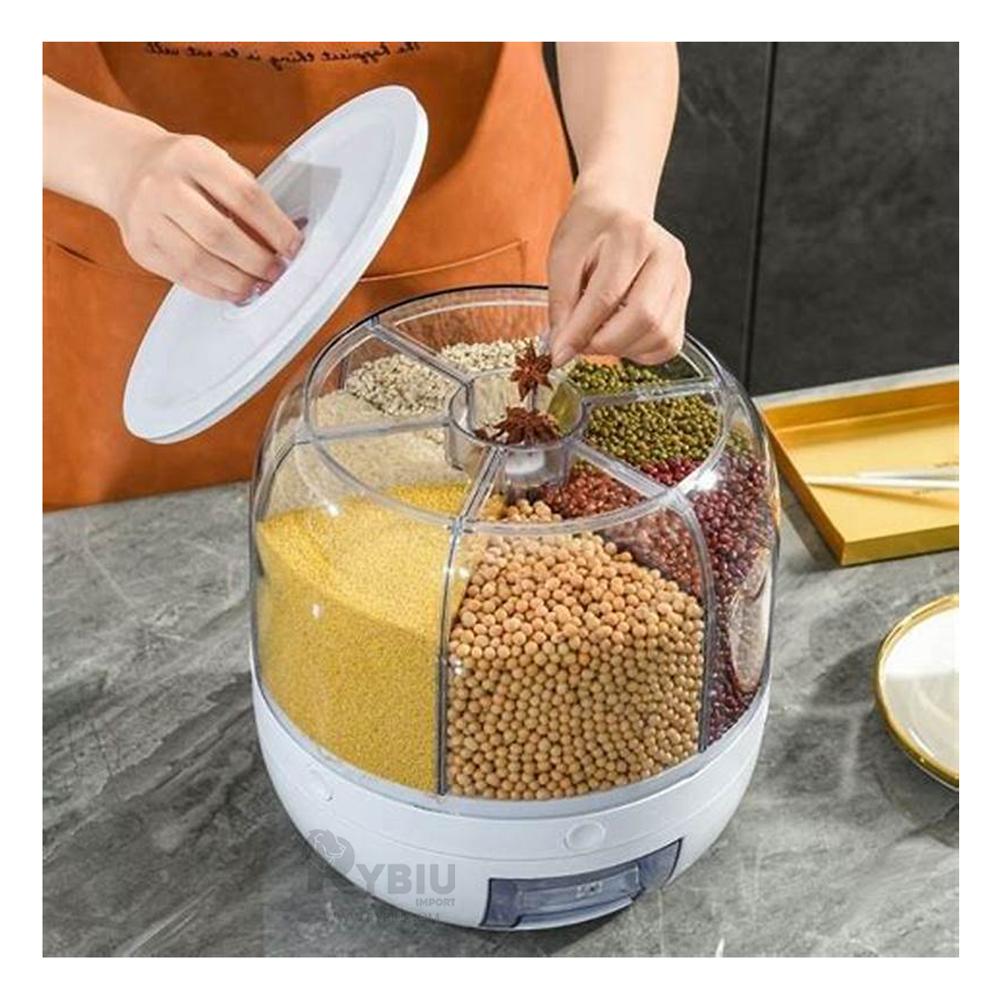 Dosificador para Menestras 6kg Blanco Y+Envoltorio de Regalo