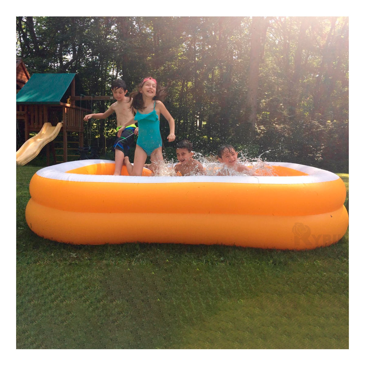 Piscina de Facil Llenado en Anaranjado Y+Regalo Stickers