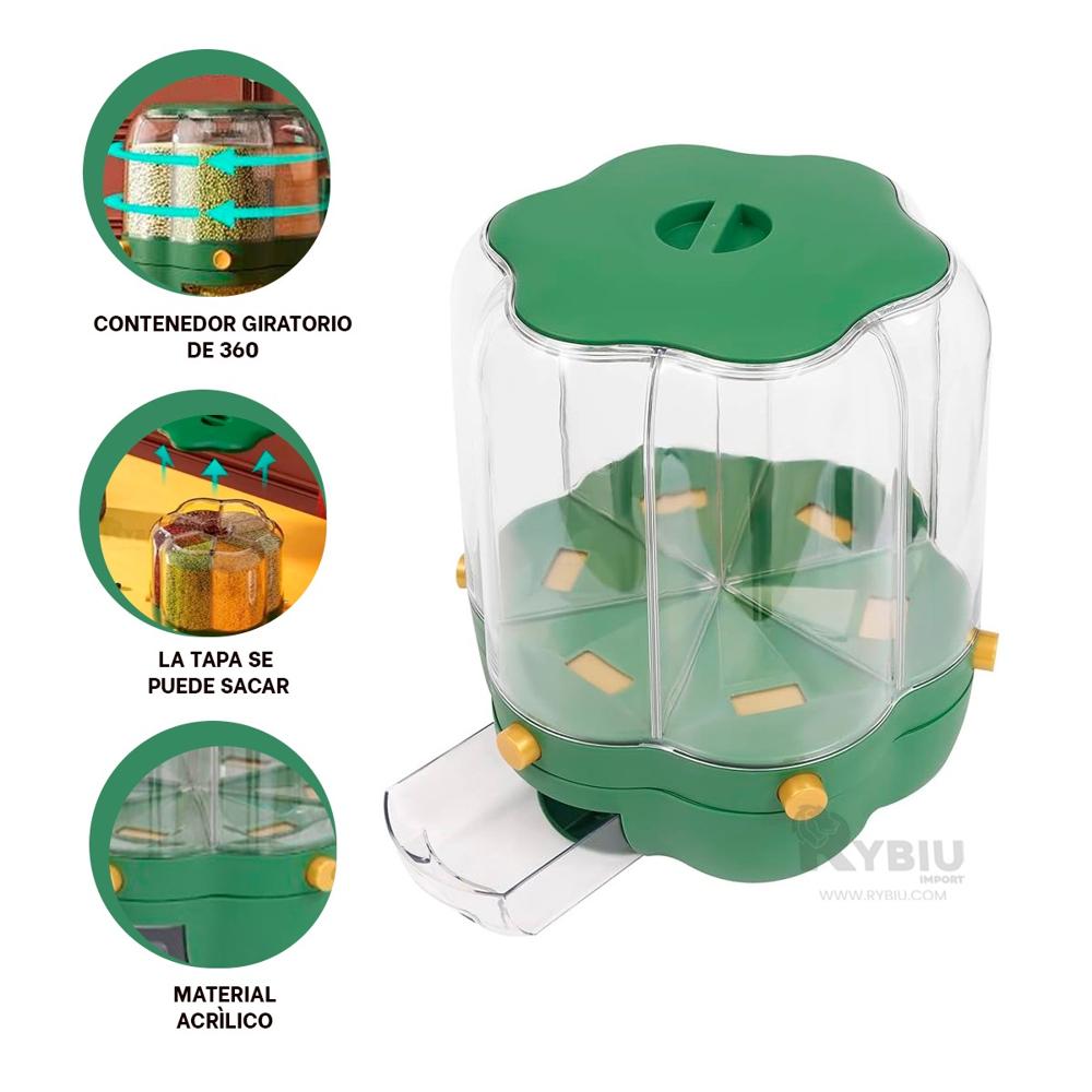 Dosificador para Menestras 9kg Verde Y+Envoltorio de Regalo