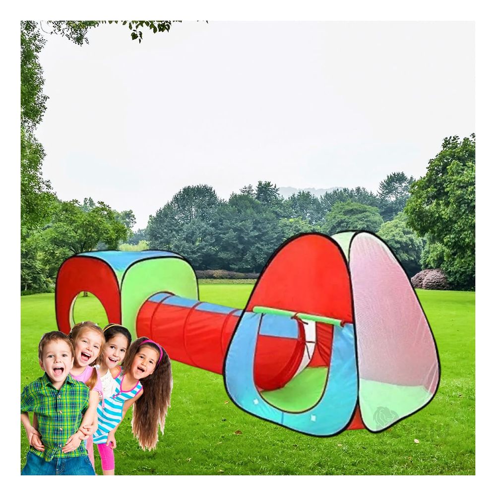 Carpa de 3 Piezas con Tunel Multicolor Y+Regalo Stickers Carpa de 3 Piezas con Tunel Multicolor Y+Regalo Stickers