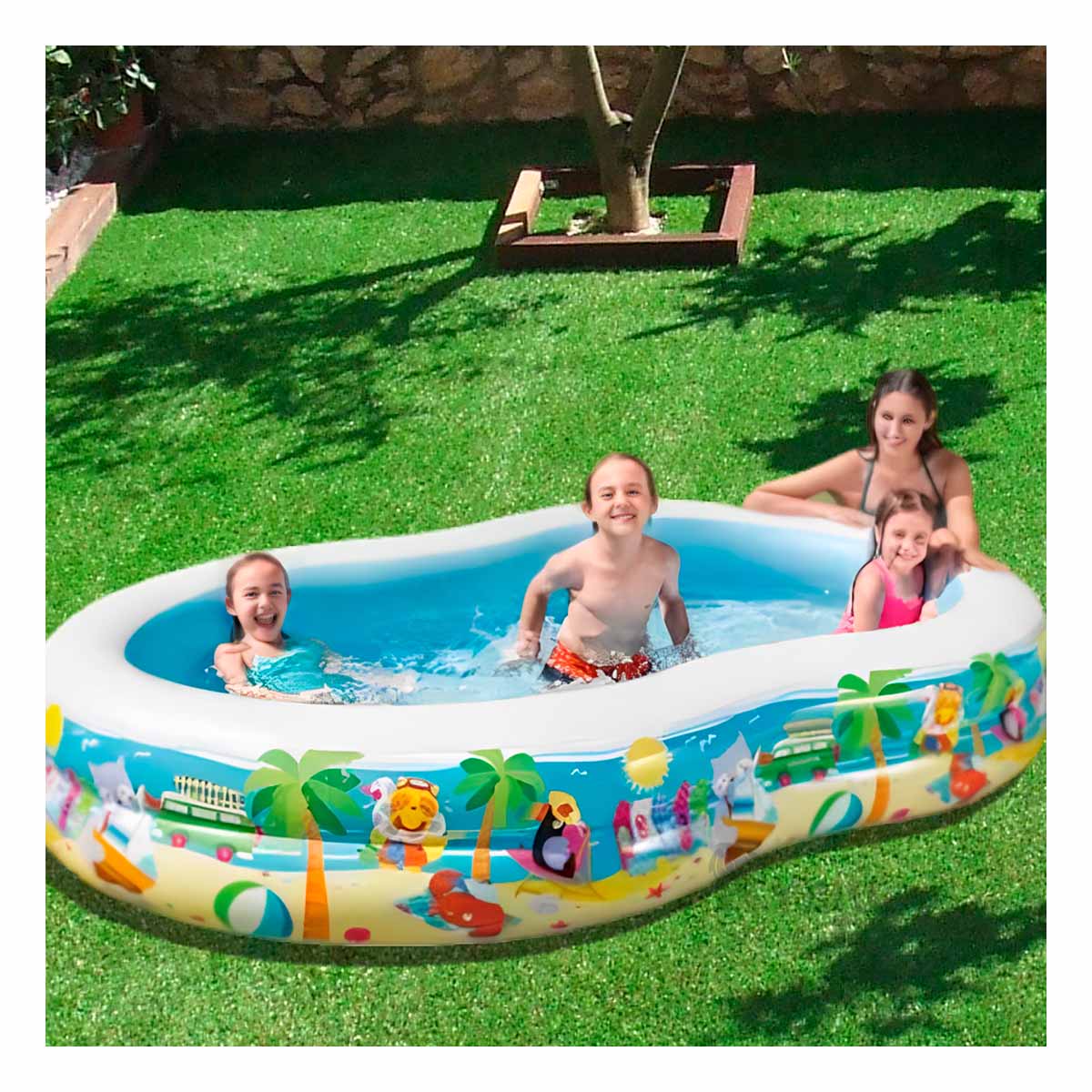 : Alberca Perfecta para Niños en Multicolor Y+Ligas de Regalo