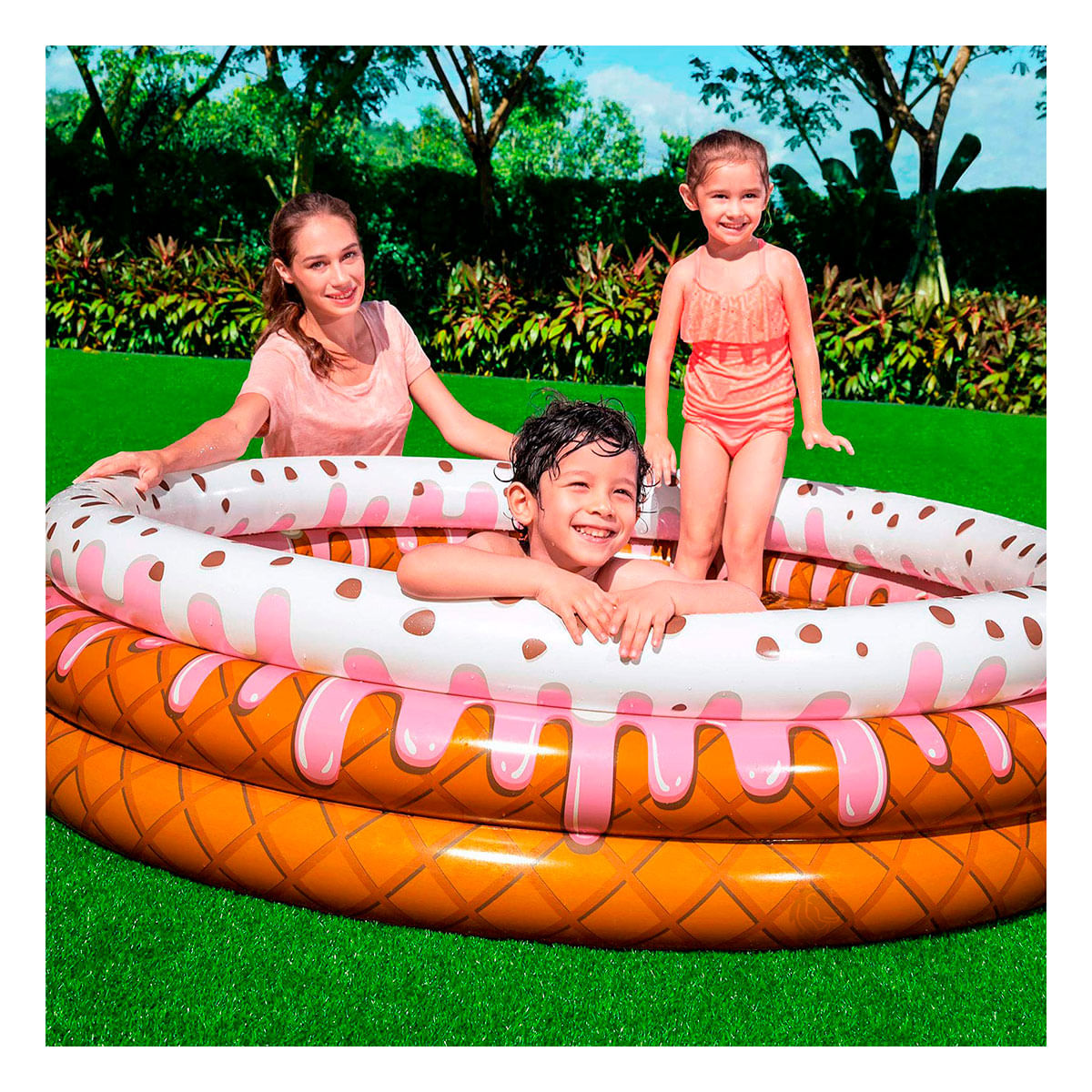 Pileta Suave en Forma de Helado Y+Regalo Ligas para Peinar