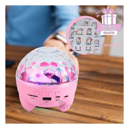 Bocina con Luces de Discoteca en Rosado Y+Post-it adhesivos Bocina con Luces de Discoteca en Rosado Y+Post-it adhesivos