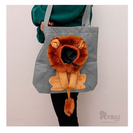 Cartera Transportadora en Forma de Leon Tono Plomo Cartera Transportadora en Forma de Leon Tono Plomo