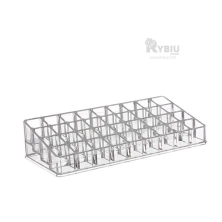 Organizador de Acrilico para 36 Labiales en Transparente Organizador de Acrilico para 36 Labiales en Transparente