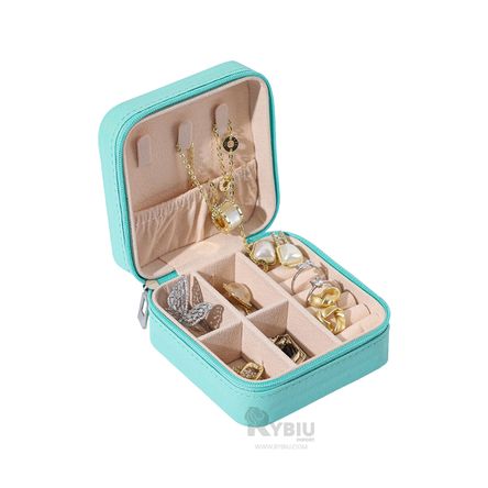 Guardajoyas de Cuero Pu de Color Verde Y+Post-it adhesivos Guardajoyas de Cuero Pu de Color Verde Y+Post-it adhesivos