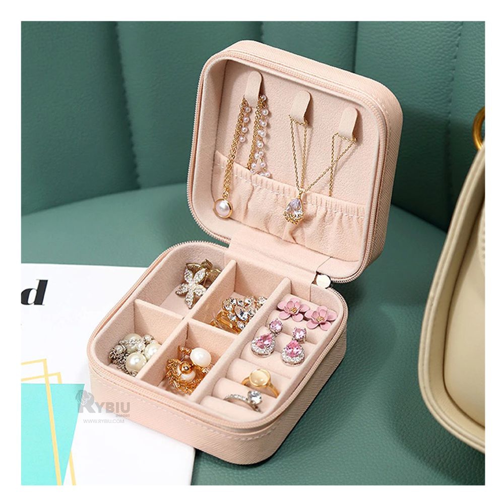 Mini Organizador de Joyas en Color Rosado Y+Papel de Regalo Mini Organizador de Joyas en Color Rosado Y+Papel de Regalo