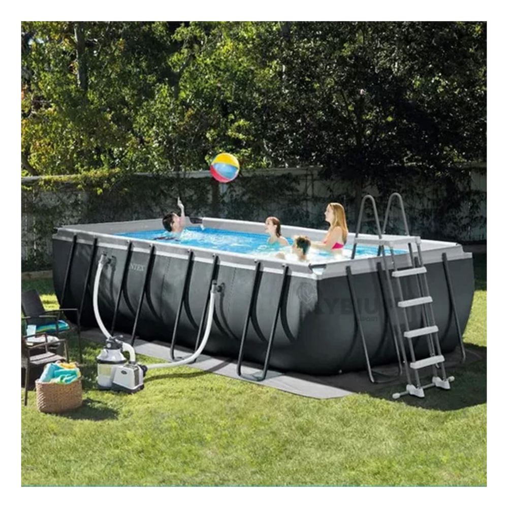 Piscina Rectangular con Parante Ideal para El Verano Piscina Rectangular con Parante Ideal para El Verano