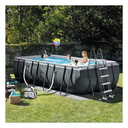 Piscina Rectangular con Parante Ideal para El Verano Piscina Rectangular con Parante Ideal para El Verano