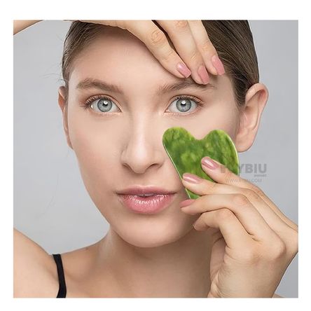 Gua Sha para Efecto Lifting en Color Verde Y+Stickers