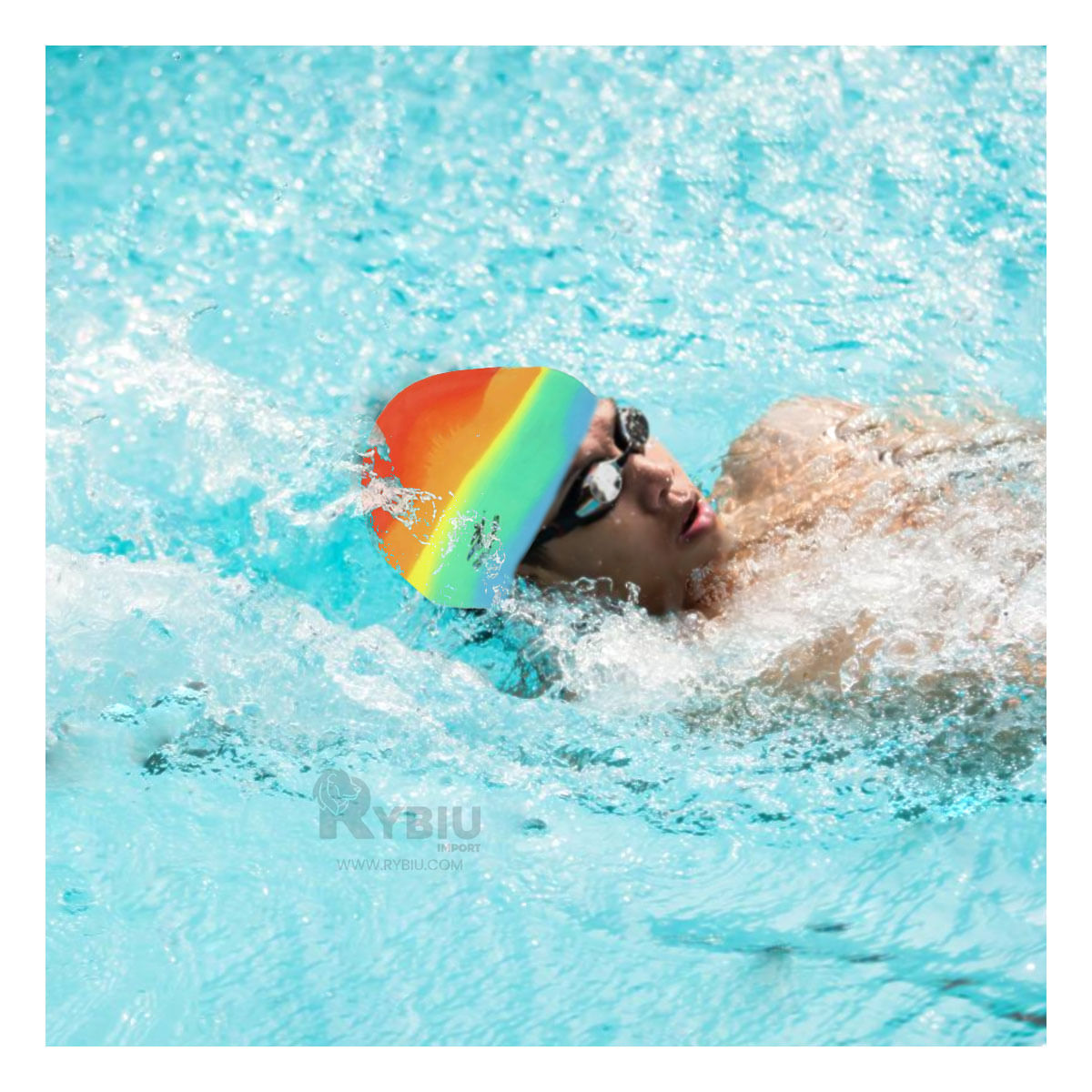 Gorro de Natacion Gravital de Color Anaranjado