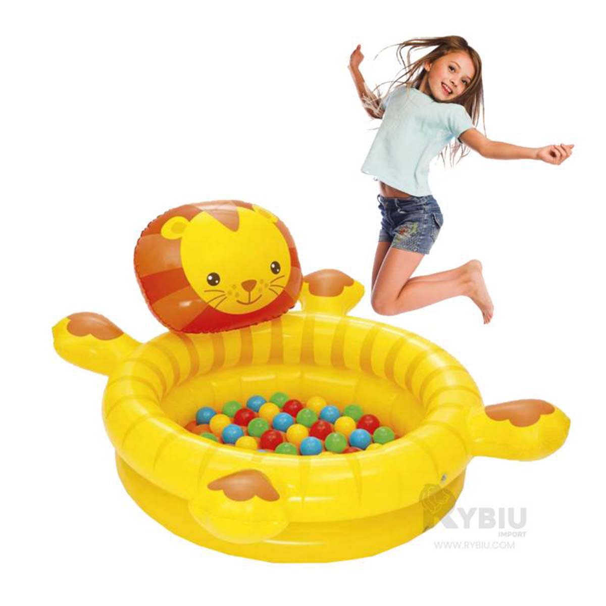 Pileta Facil de Transportar Niño en Leon Y+Ligas de Regalo