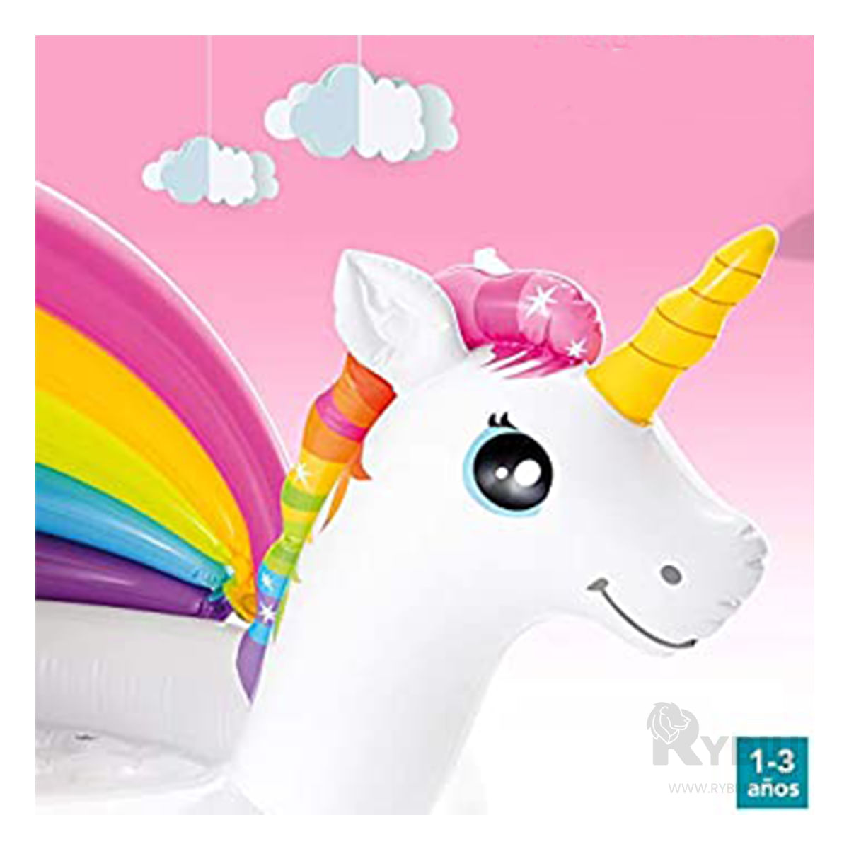 Piscina con Bordes Suaves en Unicornio Y+Papel de Regalo