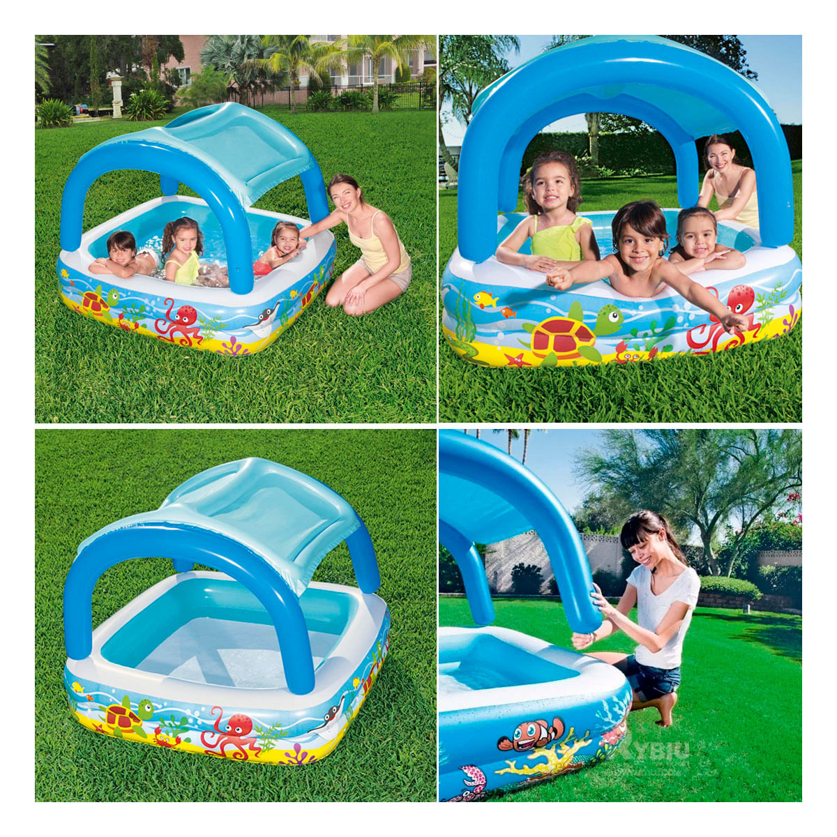 Pileta Acolchada para Niños Y+Regalo Ligas para Peinar