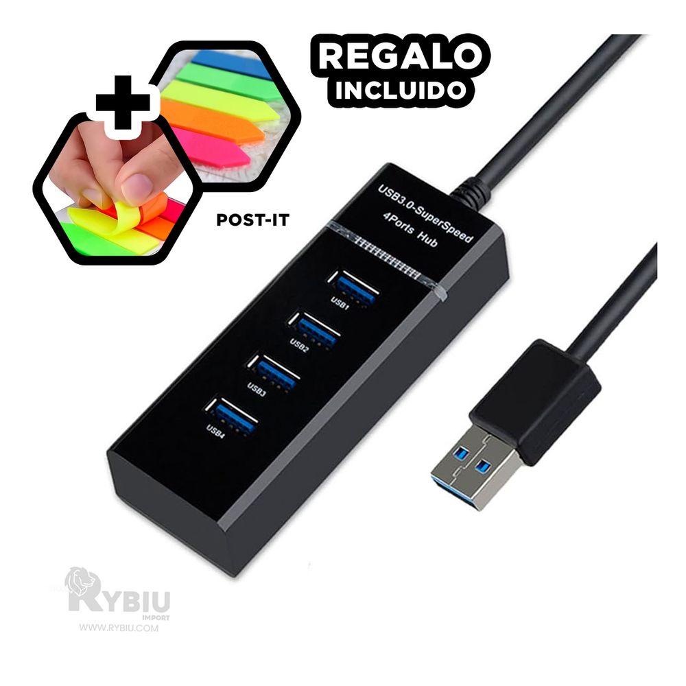 Puerto de Conexion USB en Color Negro Y+Papel de Regalo Puerto de Conexion USB en Color Negro Y+Papel de Regalo
