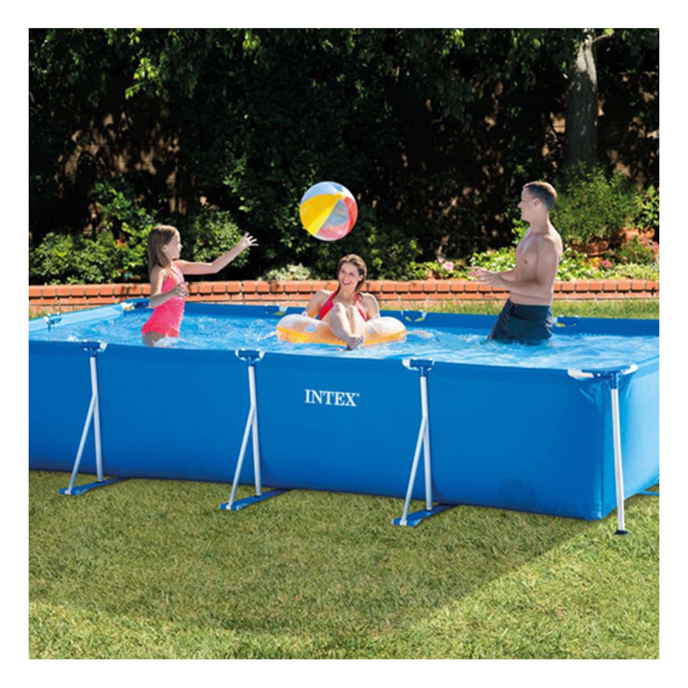 Piscina Forma Rectangular para Agua Circular en Celeste Piscina Forma Rectangular para Agua Circular en Celeste