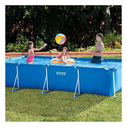 Piscina Forma Rectangular para Agua Circular en Celeste Piscina Forma Rectangular para Agua Circular en Celeste