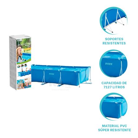Piscina Mediana Linda en Celeste Y+Regalo Stickers