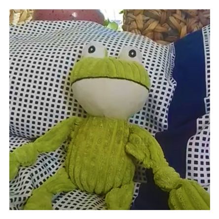 Peluche con Forma de Sapo Divertido Color Verde Limon