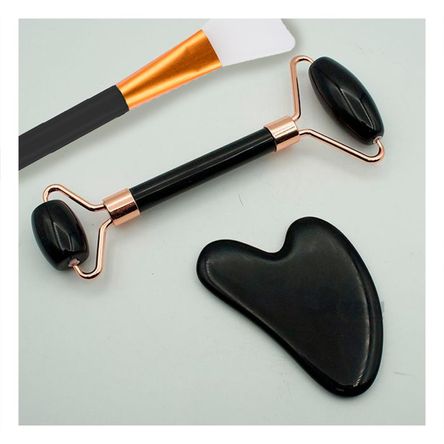 Set para Masajes en el Rostro Negro Y+Envoltorio de Regalo