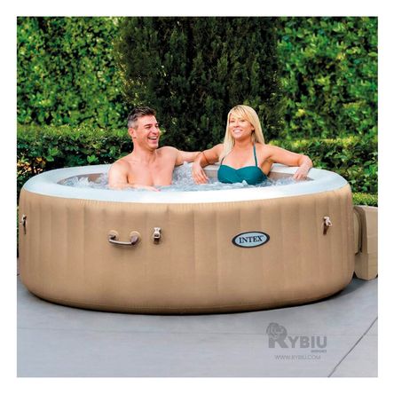 Spa Inflable Relajante y Seguro en Marron Y+Papel de Regalo