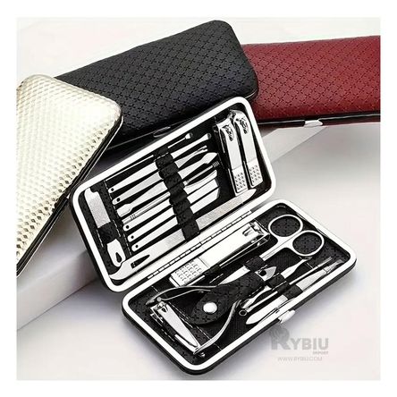 Set de Manicure Portatil con 19 Piezas Tonalidad en Negro
