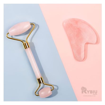 Set de Belleza Facial de Piedra de Jade en Rosado Y+Stickers Set de Belleza Facial de Piedra de Jade en Rosado Y+Stickers