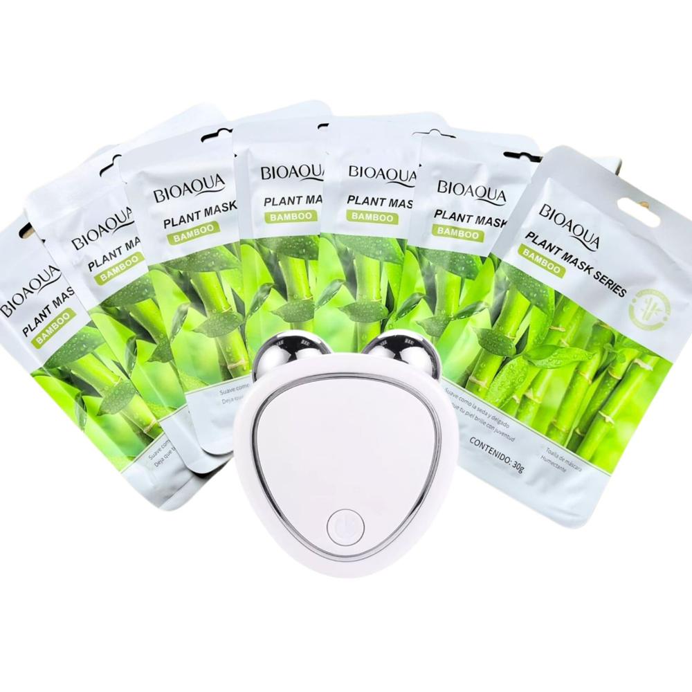 Masajeador Facial por Microcorrientes y 7 Mascarillas Faciales