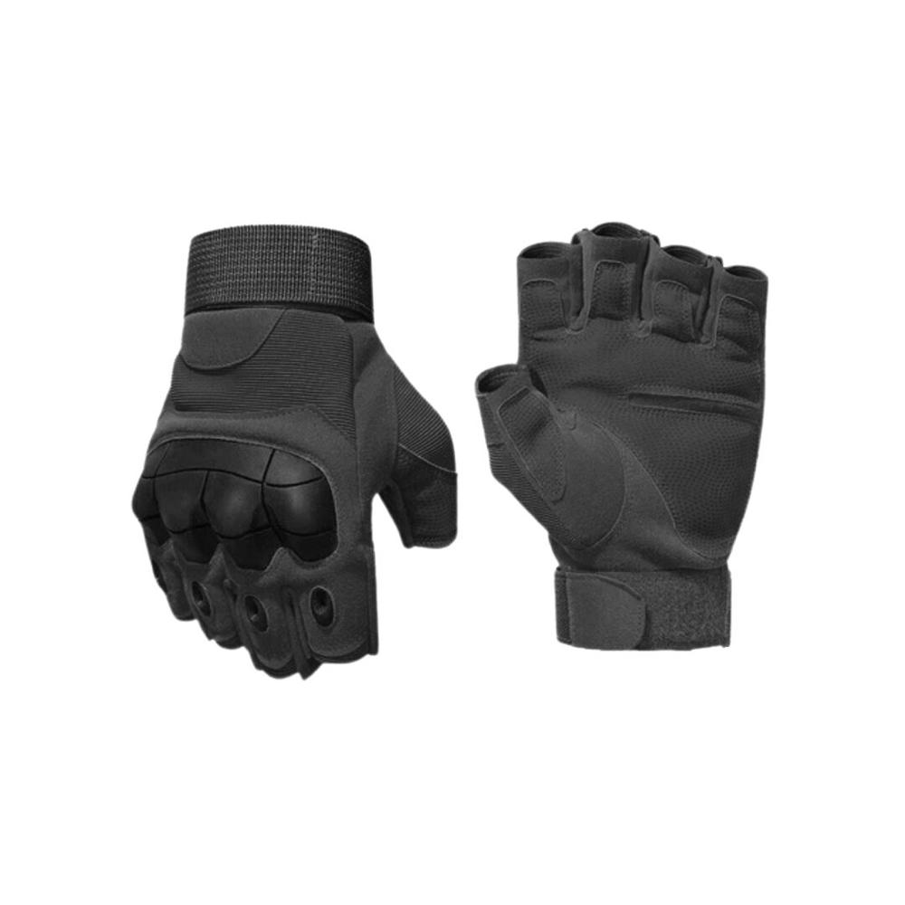 Guantes Tácticos Nudillos Almohadillos Negro Large