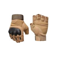 Guantes Tácticos Nudillos Almohadillos Beige Mediano