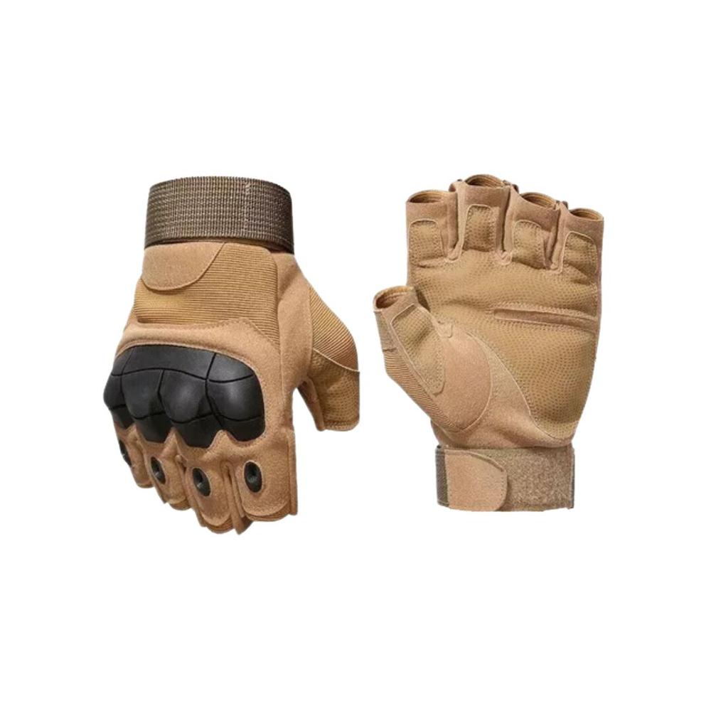 Guantes Tácticos Nudillos Almohadillos Beige Mediano