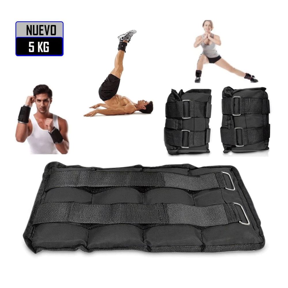 Pesas Tobilleras Peso de 5 Kg Pack 2 Unidades