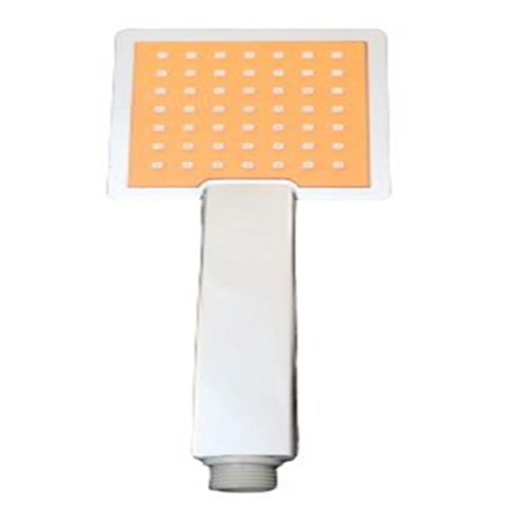 Ducha Teléfono Cuadrado Cromado con Naranja