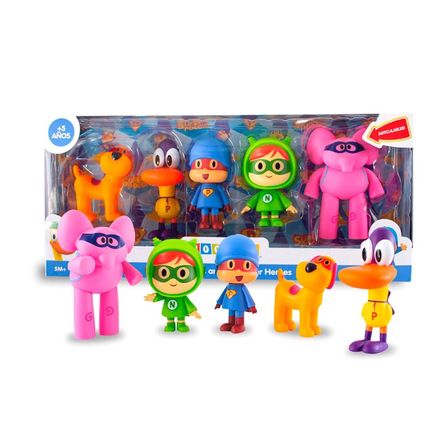 Set de Figuras Articulables Pocoyo y sus Amigos 5pcs