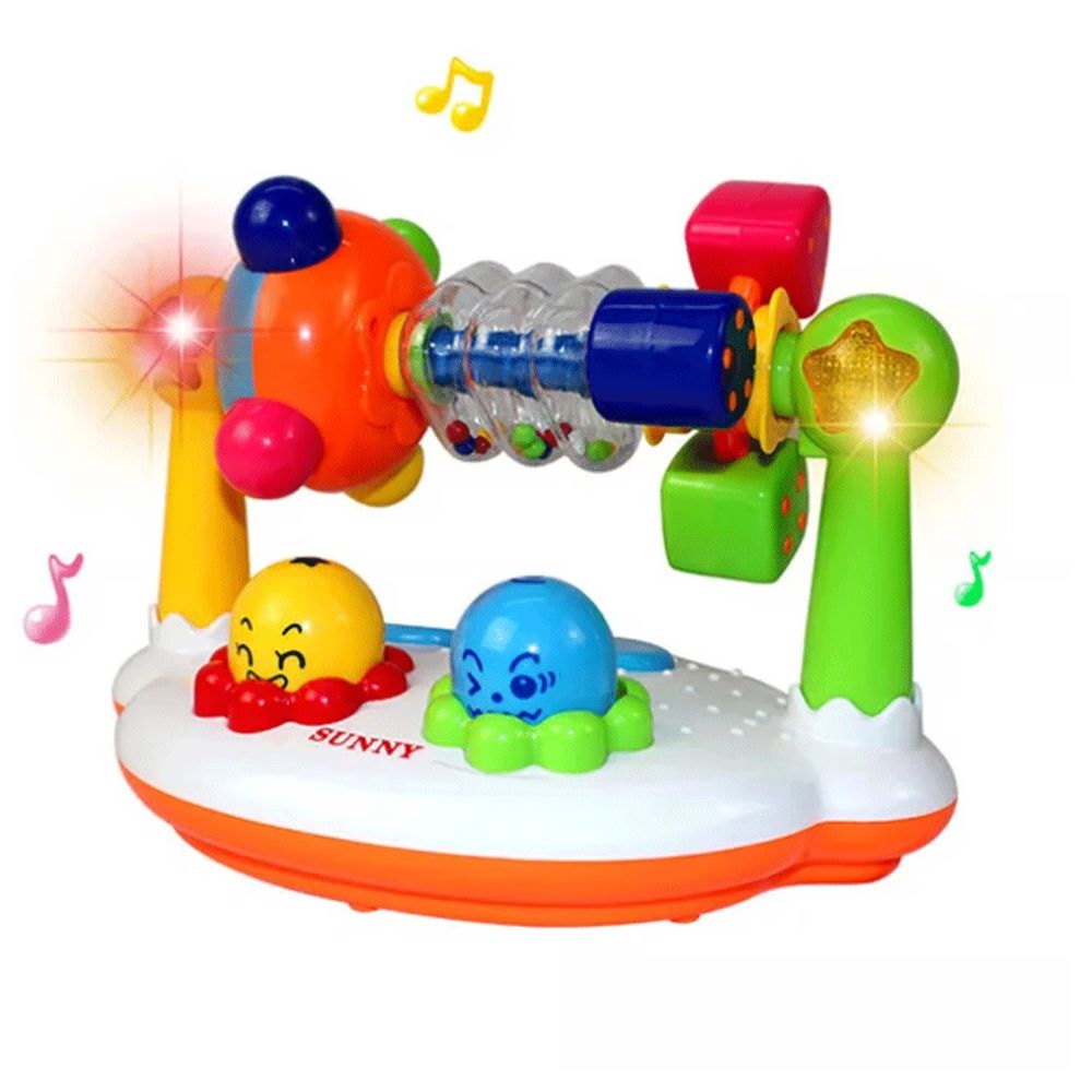 Piano Bebe Bright Starts Sonajero Giggle Monkey Con Luces