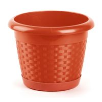 Maceta Garden #5 Polipropileno Terracota Polinplast - con Plato