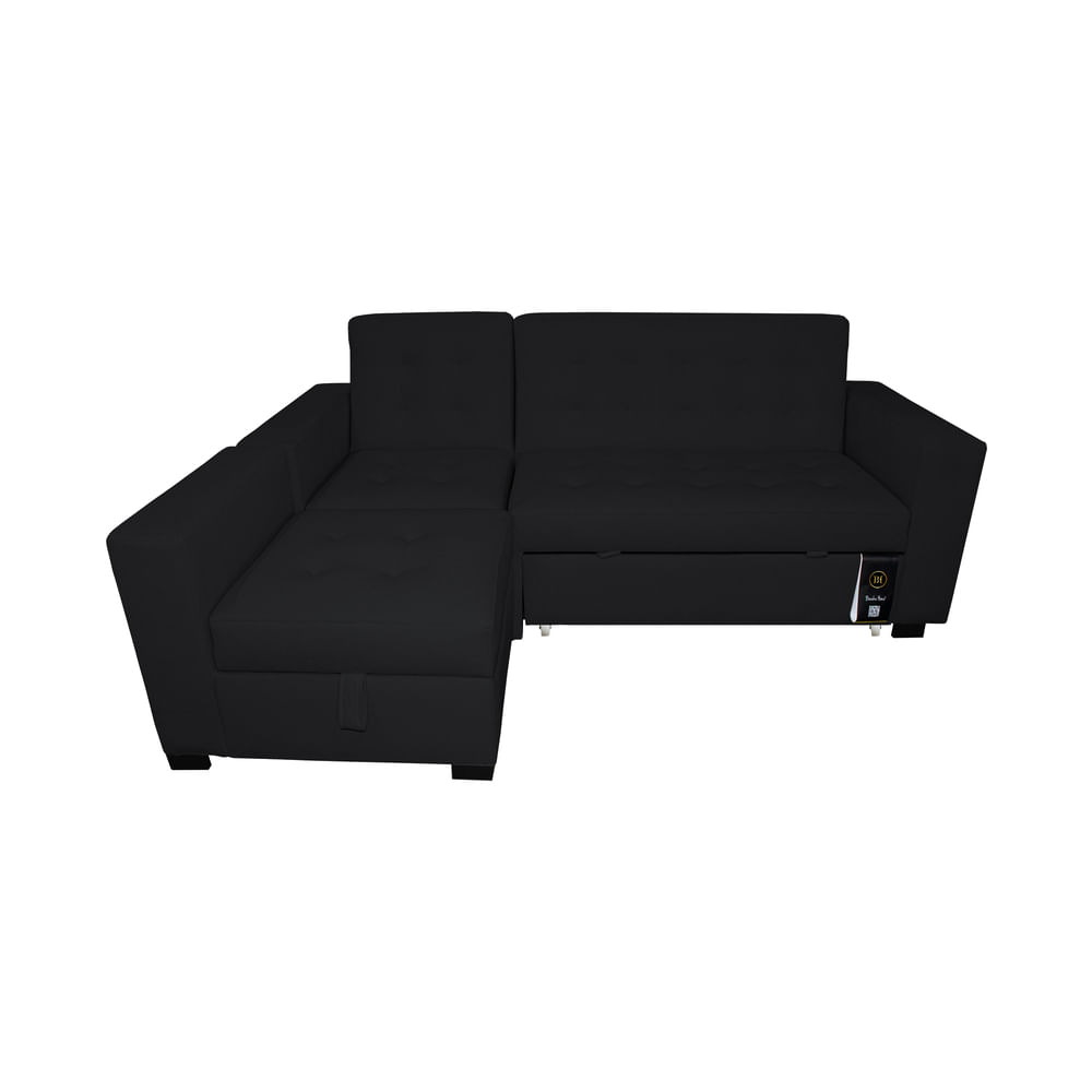 Sofa Cama Multifuncional Baraka Home Kavala 3 cuerpos - Negro