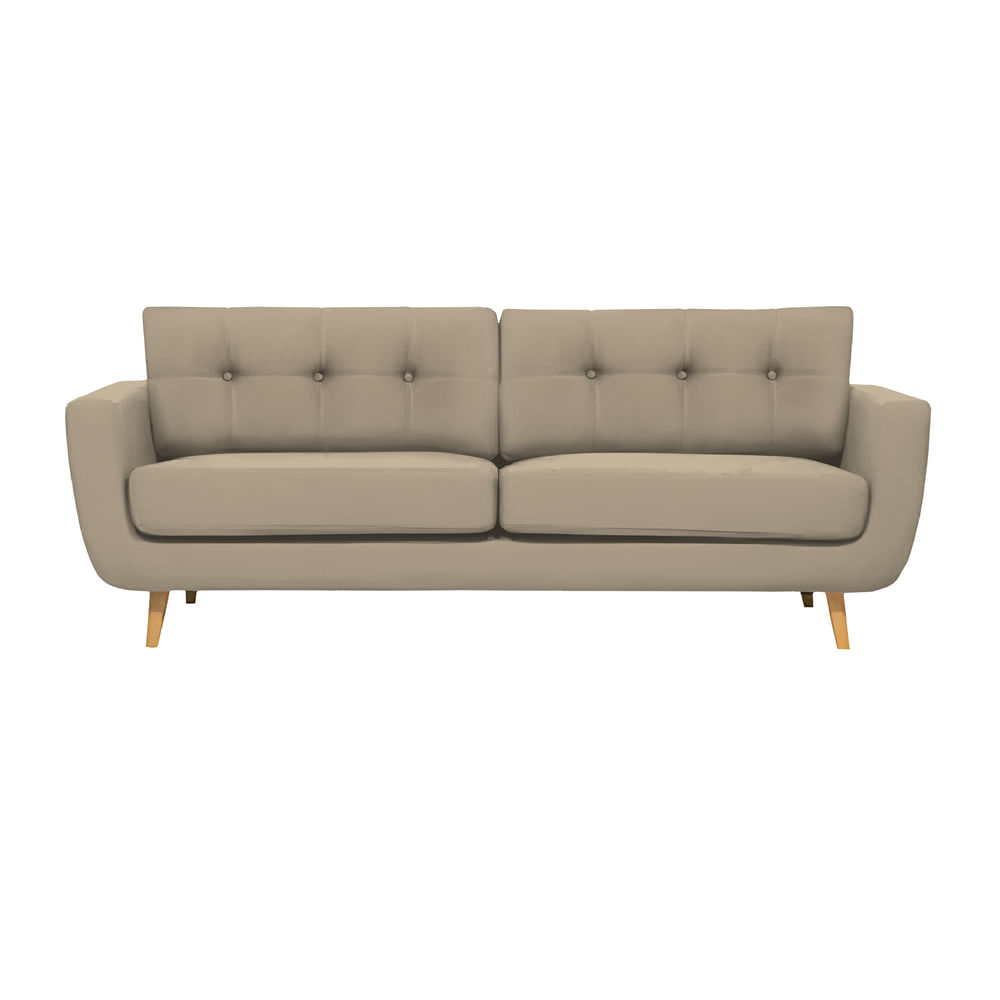 SOFÁ VINTAGE NAVAN 3 CUERPOS - Beige Claro