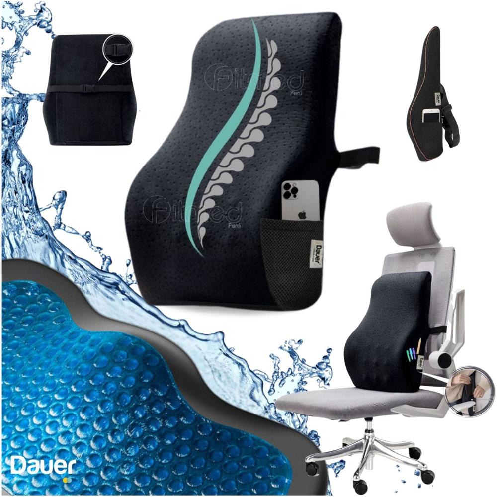 Cojín Lumbar Ortopedico mejorado de Gel Tech Viscoelastico de Bambu