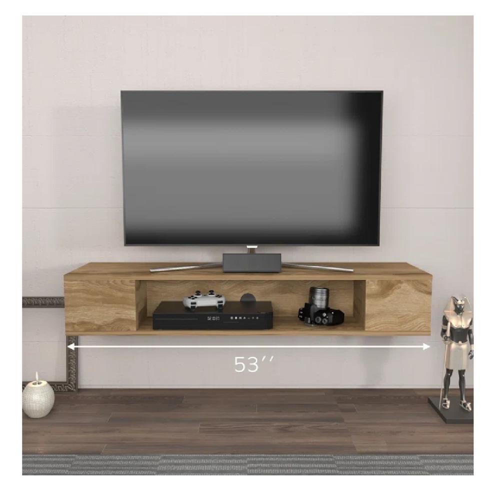 Mesa Flotante de TV 70"" TU MESITA Milton Melamina 18mm color Marrón