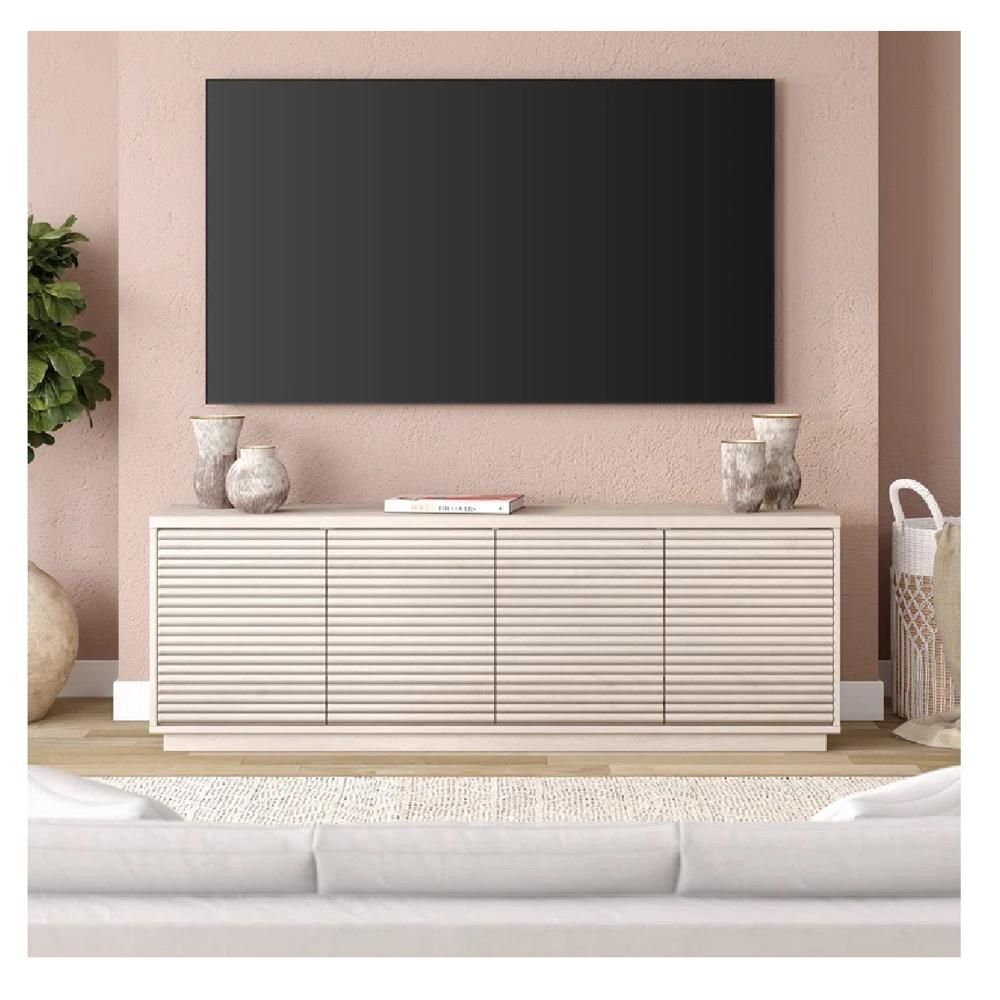 Mesa Moderna de TV 75"" TU MESITA Mireya Melamina 18mm color Duna 4 puertas