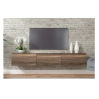Mesa de TV Flotante 75"" TU MESITA Sigrid Melamina 18mm color Marrón 3 puertas