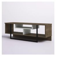 Mesa de TV Moderna Malibú 48"" TU MESITA Melamina 18mm color Marrón/Blanco